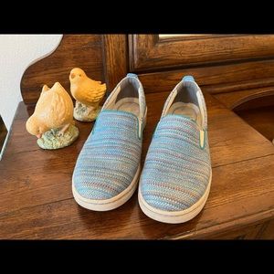 Dansko striped slip-on sneaker.
